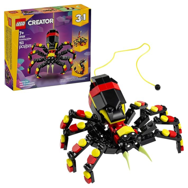 153-Piece LEGO Wild Animals 3-in-1 Surprising Spider Building Toy Hot on Sale