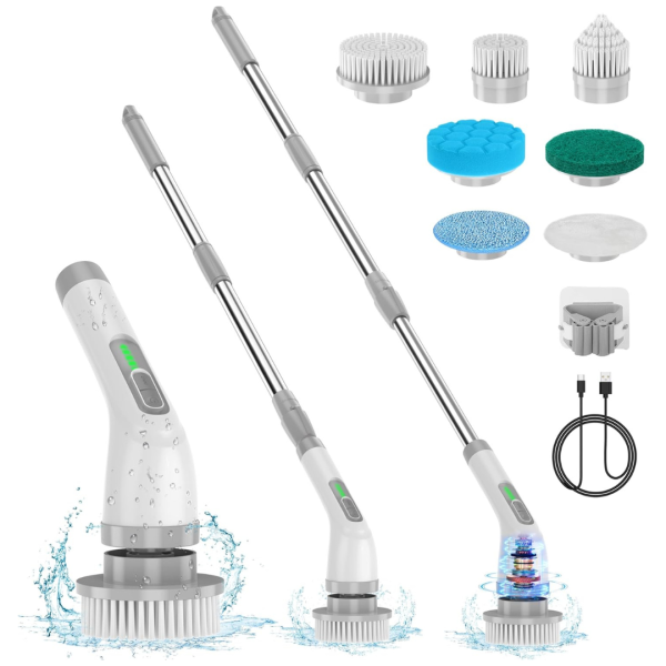 7-in-1 Electric Cleaning Brush With Extension Arm Online Hot Sale