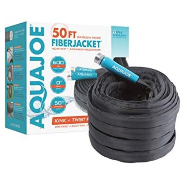 Aqua Joe FiberJacket Non-Expanding Kink-Free Garden (5 8  x 50ft) Fashion