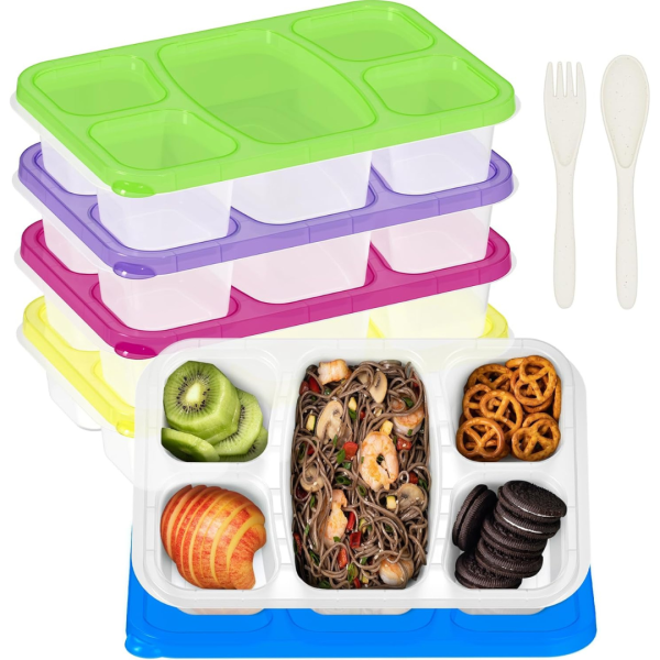 5-Pack Bento Box Adults Lunch Box for Kids Hot on Sale