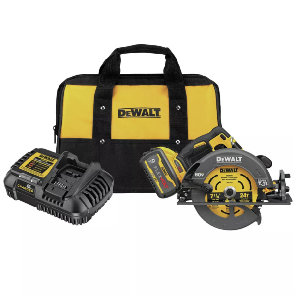 Dewalt 60V Brushless 7-1 4  Circular Saw With 9.0Ah Battery & Charger For Cheap