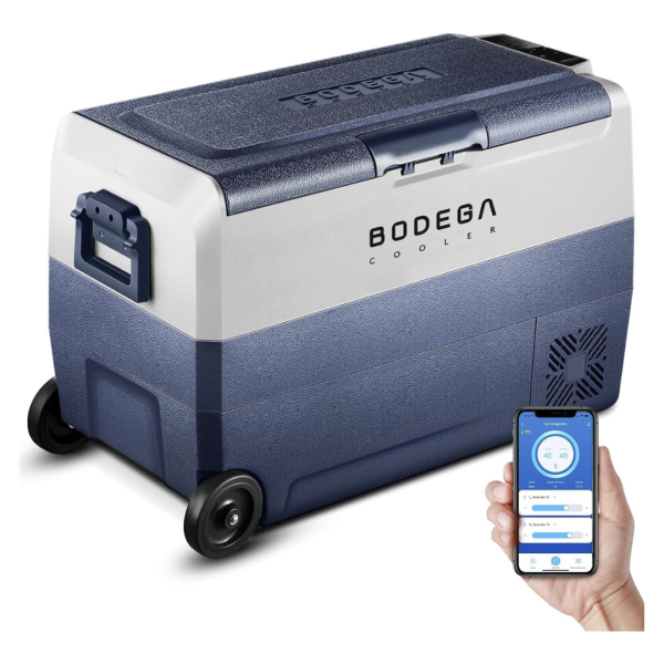 Bodega Portable 12 Volt 53 Quart Car Refrigerator With Dual Zone Supply
