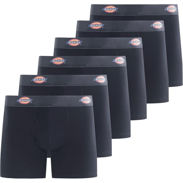 6-Pack Dickies Men s Breathable Cotton Boxer Briefs Supply