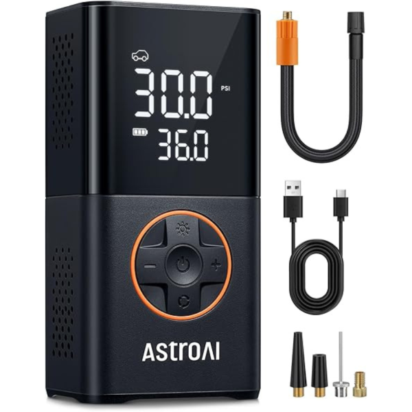 AstroAI L7 Tire Inflator Portable Air Compressor With LED Lights Air Pump For Sale