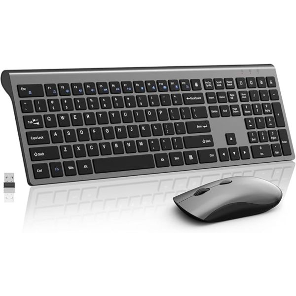 Silent Full-Size Computer Wireless 2400 DPI Mouse & Keyboard Combo Online now