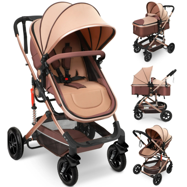 Vomeast Foldable Reversible Bassinet Baby Travel Stroller (2 colors) For Cheap