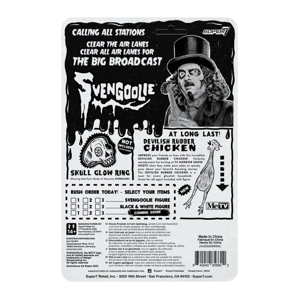 Svengoolie Super7 Grayscale 3.75 Inch ReAction Figure Supply - Image 5