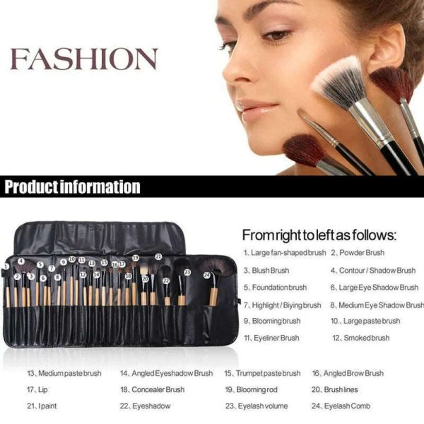 Gift Bag Of  24 pcs Makeup Brush Sets Professional Cosmetics Brushes Eyebrow Powder Foundation Shadows Pinceaux Make Up Tools Cheap - Image 2